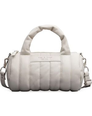 Rag & Bone Cloud Mini Quilted Leather Duffle - Gray