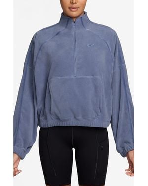 Nike One Therma-Fit Half Zip Top - Blue