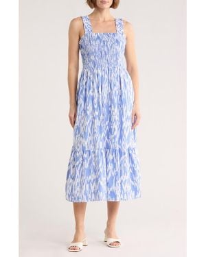 Beach Lunch Lounge Elissa Print Sundress - Blue