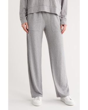 Splendid Textured Knit Pants - Gray