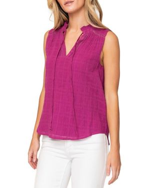 Gibsonlook Cameron Cotton Gauze Tank Top - Purple