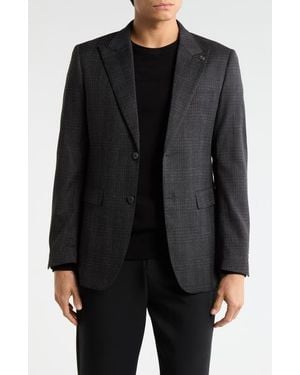 T.R. Premium Slim Fit Solid Stretch Sport Coat - Black