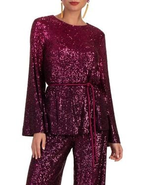 Trina Turk West Sequin Top - Red