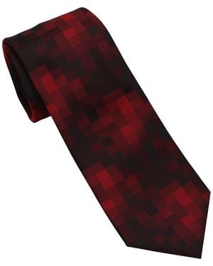DKNY Shaded Geo Jacquard Tie - Red