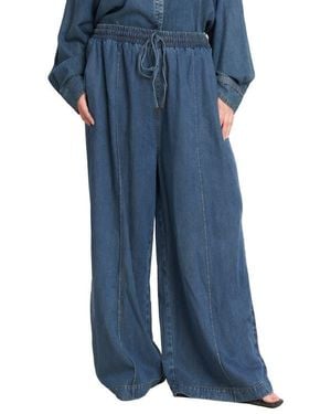 FREEMARKET Pull-On Wide Leg Jeans - Blue