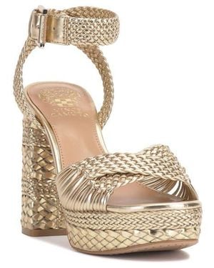 Vince Camuto Pessa Ankle Strap Platform Sandal - Metallic