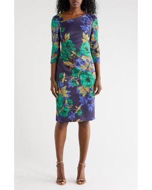 Julia Jordan Asymmetric Midi Dress - Multicolor