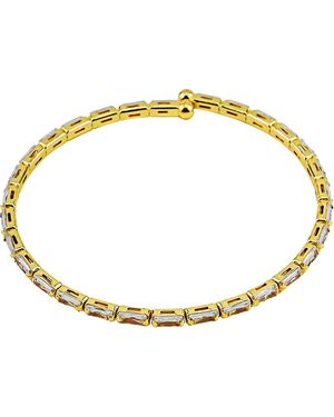 Panacea Crystal Flex Cuff Bracelet - Metallic