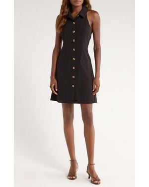 Halogen® Cutaway Sleeve Shirtdress - Black