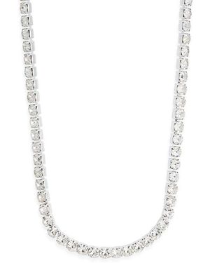 Tasha Round Crystal Tennis Necklace - White