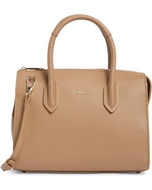 Furla Gardenia Satchel Bag - Natural
