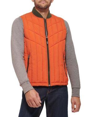 Levi's Water Resistant Quilted Vest - Orange