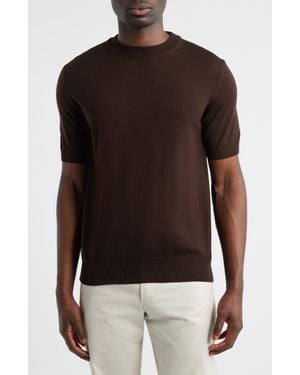 Aurélien Cashwool Short Sleeve Crewneck Sweater - Black