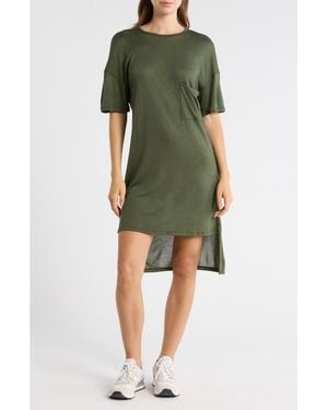 Go Couture High-Low Tunic Top - Green