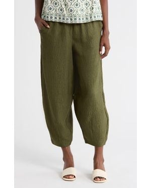 Max Studio Drawstring Lantern Pants - Green