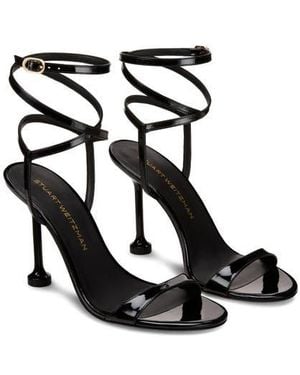 Stuart Weitzman Nutini Ankle Wrap Sandal - Black