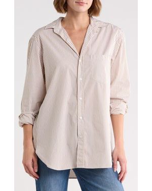 Frank & Eileen Joedy Boyfriend Button-Up Shirt - Natural