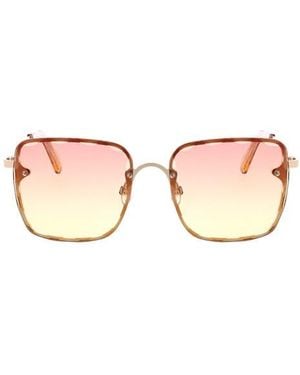 BCBGMAXAZRIA 52Mm Beveled Square Sunglasses - Pink