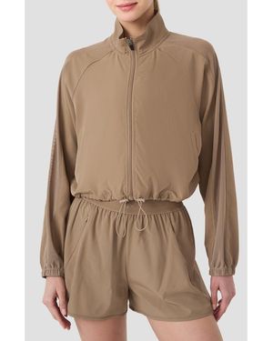 Rebecca Minkoff Crop Track Jacket - Brown