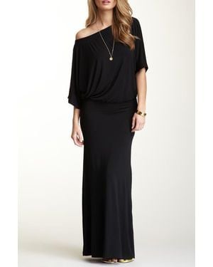 Go Couture Dolman Sleeve Jersey Maxi Dress - Black