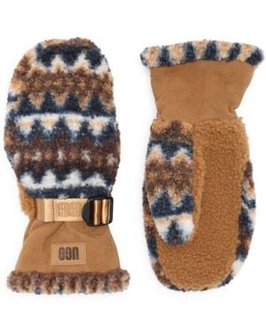 UGG Elias Uggfluff Trapper Gloves - Black