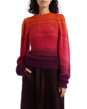 Ulla Johnson Rosalia Ombré Sweater - Red