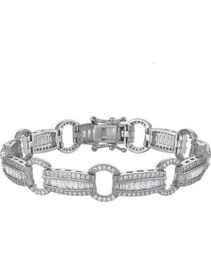 FZN Chain Link Cubic Zirconia Bracelet - White