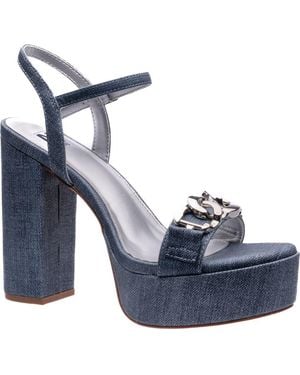 Ninety Union Darling Platform Heeled Sandal - Blue