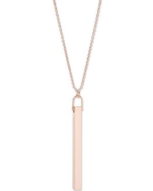 Brook and York Vertical Bar Pendant Necklace - White