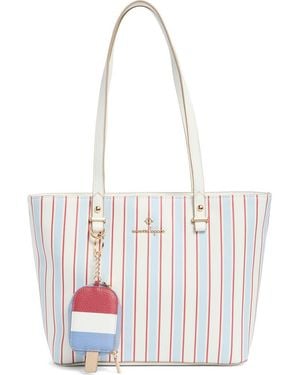 Nanette Lepore Faux Leather Tote With Removable Pouch - White