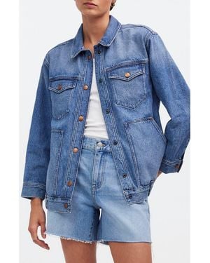 Madewell Oversize Trucker Jean Jacket - Blue