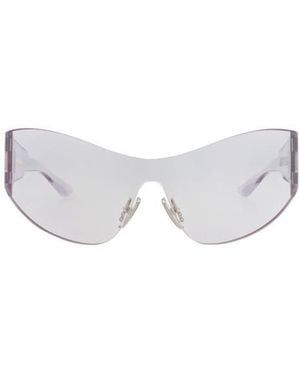 Balenciaga 99Mm Wraparound Sunglasses - White