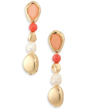 Nordstrom Rack Molten Linear Drop Earrings - White