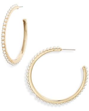 Nordstrom Faux Pearl Hoop Earrings - Multicolor