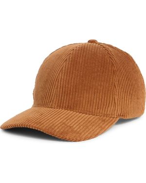 David & Young Corduroy Baseball Cap - Brown