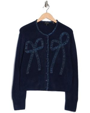 Ted Baker Ruffle Bow Cardigan - Blue