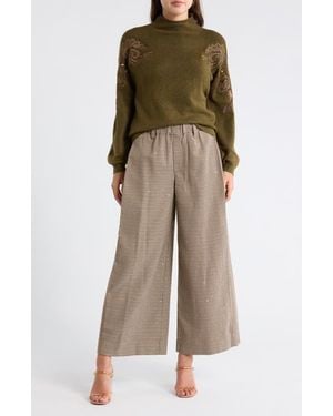 Democracy Sky Rise Wide Leg Pull-On Pants - Natural