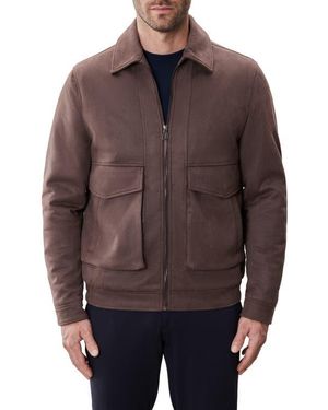 Robert Barakett Anders Cargo Pocket Zip-Up Jacket - Brown