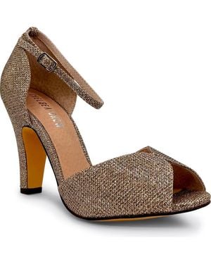Chelsea Crew Lola Metallic Ankle Strap Sandal - Brown