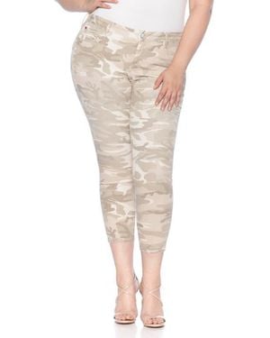 Slink Jeans Camo Print Mid Rise Ankle Skinny Jeans - Multicolor