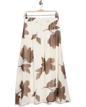 Halogen® Floral Print Maxi Skirt - Natural