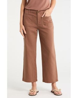 Sanctuary Supernova Crop Wide Leg Pants - Brown