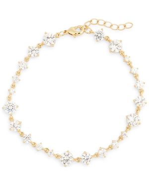 Nordstrom Rack Cz Chain Anklet - Metallic