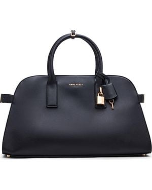 Anne Klein Large Curved Satchel - Blue