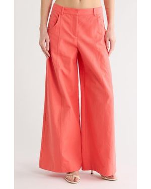 Twp Dees Cotton & Linen Pants - Red