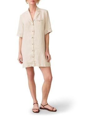 Faherty Paradise Point Linen Shirtdress - White