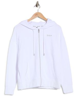 DKNY Bubble Logo Zip Hoodie - White