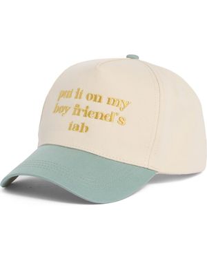 David & Young Put It On Boyfriend's Tab Cotton Baseball Cap - Green