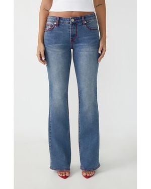 TRUE RELIGION Becca Big 'T' Mr Bootcut Jeans - Blue