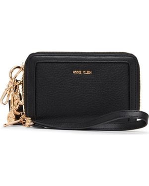 Anne Klein Double Zip Around Wallet - Black